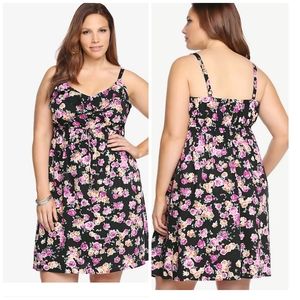 Torrid cute floral ruffle tank dress